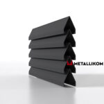 Ламели для забора жалюзи Luxe Л RAL 7024 – покрытие полиэстер, толщина 0,45 мм в Минеральных Водах | фото 1