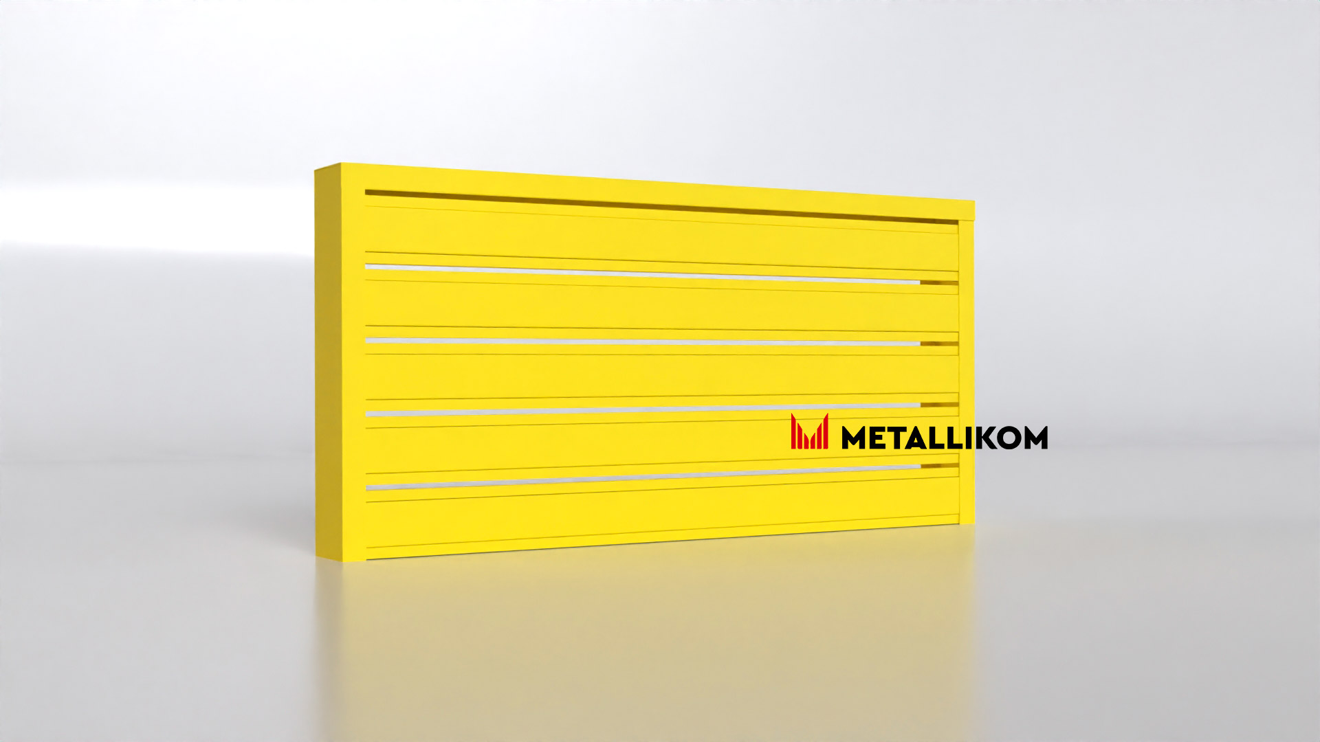 Планкен для забора 120 mm RAL 1018 – покрытие порошковое, толщина 0,45 мм