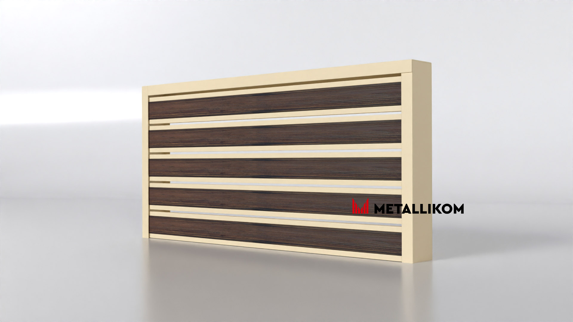 Планкен для забора Printec под дерево 120 mm RAL 1015 – покрытие полиэстер, толщина 0,45 мм