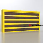 Планкен для забора Printec под дерево 120 mm RAL 1018 – покрытие матовое, толщина 0,45 мм в Минеральных Водах | фото 4