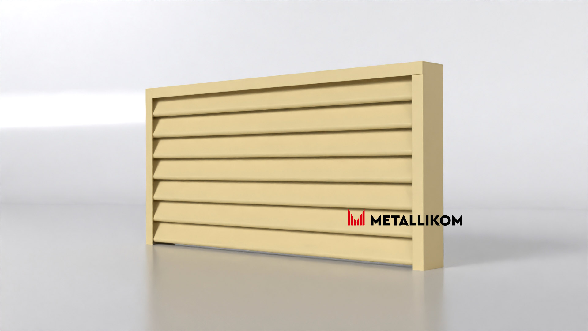 Ламели для забора жалюзи Premium U RAL 1014 – покрытие матовое, толщина 0,45 мм