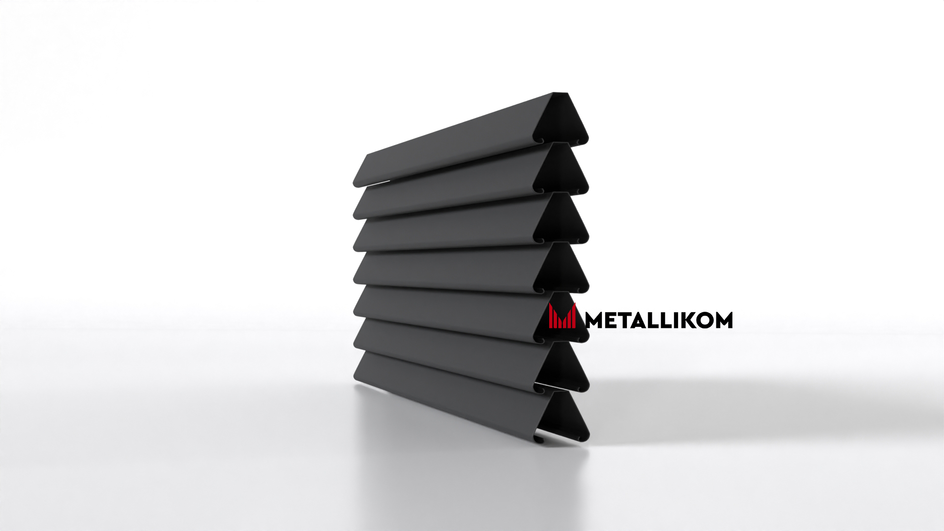 Ламели для забора жалюзи Premium U RAL 7024 – покрытие полиэстер, толщина 0,45 мм